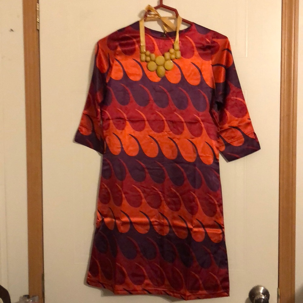 Tracy Negoshian Red shift dress